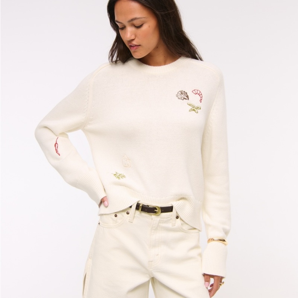 A&F Madeline Doodle Crew Sweater